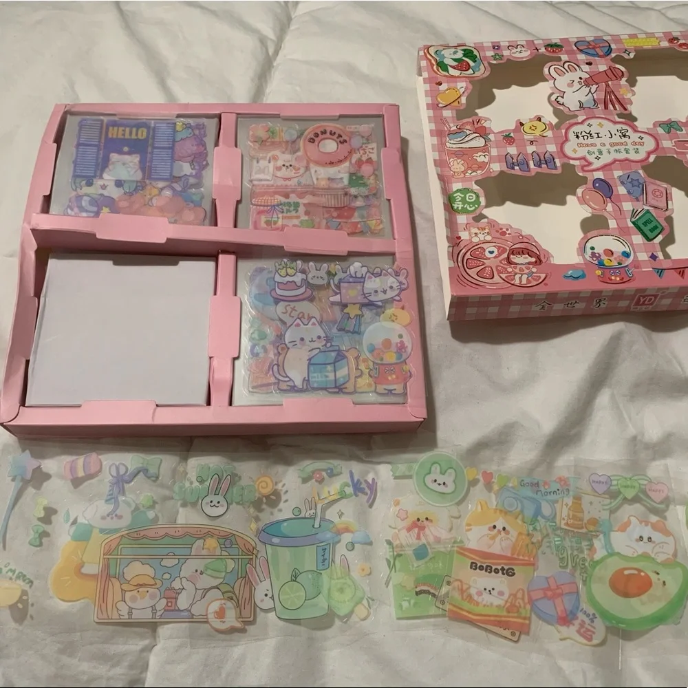 Box of 32 Small Sticker Sheets with a Clear Background